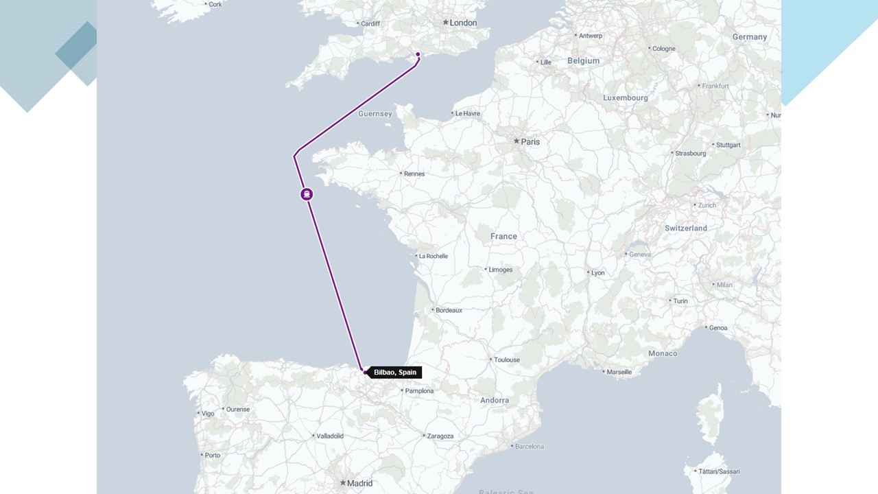 chart southampton to bilbao