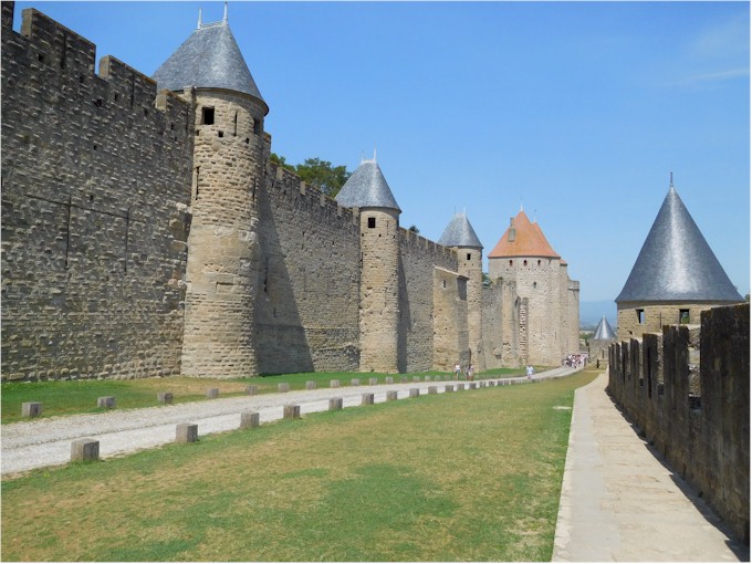 The well-preserved World Heritage medieval city at Carcassonne.