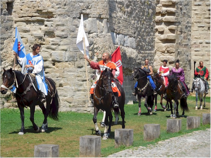 They re-enact jousting and other medieval events at the castle.