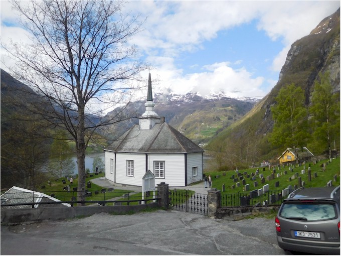 A pretty local church.