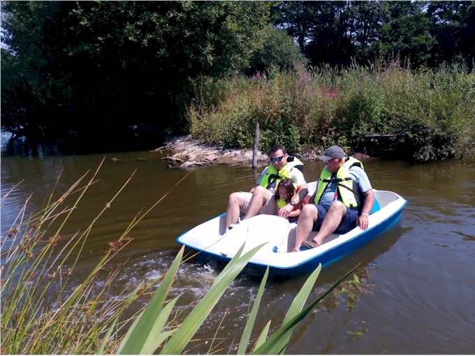 Keith and Rob take Rosie for a paddle...