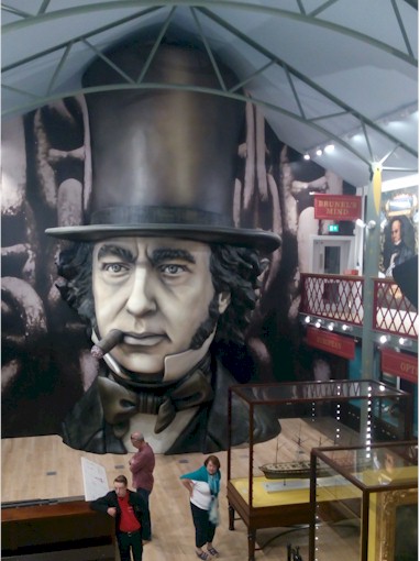 Isambard Kingdom Brunel towers over his museum.