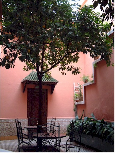 One of the courtyards in our hotel...
