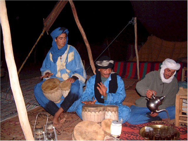 Catering and entertainment provided by the male Bedouin crew.
